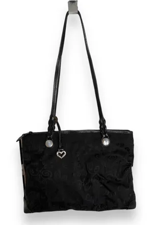 Brighton Womens Shoulder Bag Mevelyn Black‎ Signature Jacquard Leather thumbnail 1