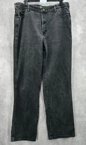 Lee Relaxed Straight Leg Gray Black Denim Pants‎ Jeans 16M thumbnail 1
