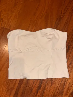 A New Day White Corset Structured Tube Top thumbnail 2