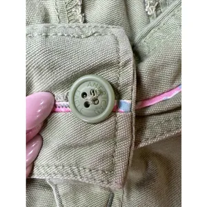 American Eagle Womens 12 Kiwi Green Stretch‎ Capri Pants Cropped Y2K thumbnail 8