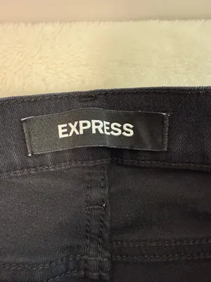 Express Women’s Black Mid Rise Stretch Jegging Jeans 5-Pocket Button Logo thumbnail 2