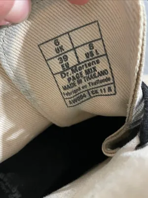 Dr. Martens Page Mix Canvas Combat Boots Size 8 thumbnail 9