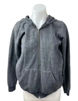 John Galt Women's Gray Hooded Long Sleeve Sweater Hoodie Sweatshirt Jacket Top M thumbnail 1