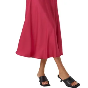 Vero Moda Pink Heart Oli 7/8 High Waist Long Slip Skirt size Medium thumbnail 12