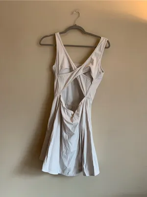 HALARA White Scoop-Neck Sleeveless Dress Jumpsuit Athletic Women Size Medium thumbnail 3