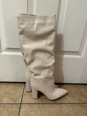 Cream Boots Tan Size 7 thumbnail 4