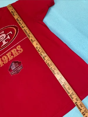 NFL TEAM APPAREL SF 49ers short sleeve pullover t-shirt vintage red gold size M thumbnail 6