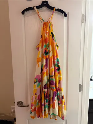 Daily Practice by Anthropologie Frida Floral BOHO Dress Size Med. MSRP $118 thumbnail 4