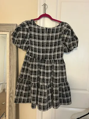 English Factory Tweed Mini Dress Gingham thumbnail 4
