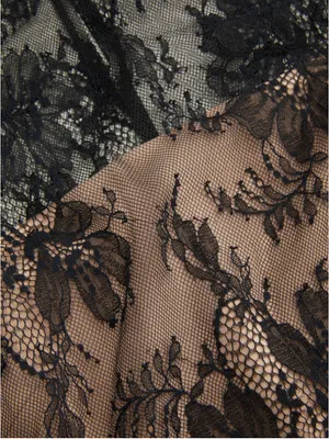 Cider Black Lace Stand Collar Long Sleeve Straight Mini Dress Size 10 thumbnail 9