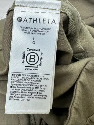 Athleta Allure High Rise Pant Women Size L Olive Branch Athleisure Wide Leg thumbnail 14