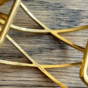 BaubleBar Gold Pavé Double Helix Cuff Bracelet thumbnail 4