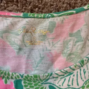 Lilly Pulitzer Geanna Short Sleeve Swing Dress Botanical Green Just Wing It Sm thumbnail 5