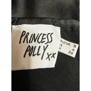 Princess Polly Black Silk Satin Long Sleeve Cowl Neck Mini Slip Dress Size 4 thumbnail 4