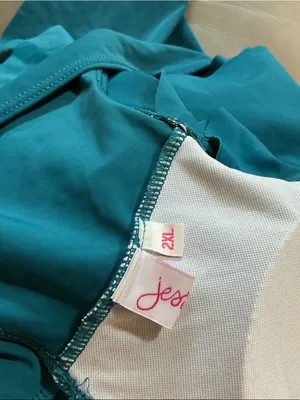Teal Ruffle Sleeve V-Neck One-Piece Swimsuit thumbnail 3