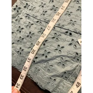 GAP XXS Blue Eyelet‎ Shirt Dress Button Front Short Sleeve Preppy Coquette thumbnail 16