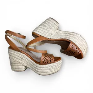 RESTRICTED BRAND Jute Platform Espadrille Wedge Sandal Sz 7 thumbnail 2