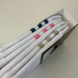 Adidas 6 Pairs Womens SuperLite No Show Socks White Blue Pink Tan NWT Sz 5-10 thumbnail 3