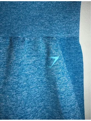 Gymshark Seamless Bike Shorts Blue thumbnail 3