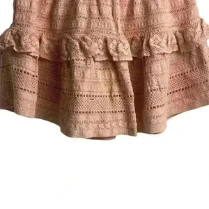 Aerie Women's M Light Pink Lace Ruffle Mini Skirt Summer Casual‎ NWT thumbnail 6