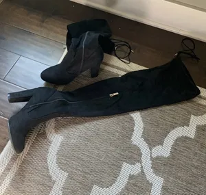 Bamboo Black knee high boots thumbnail 1
