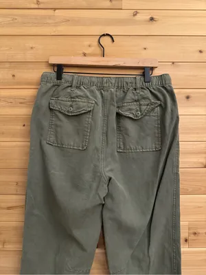 Aerie Medium Green High Rise Cotton Lyocell Jogger Relaxed Baggy Casual Fall thumbnail 6