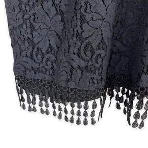 Collective Concepts Peter Pan Collared Top in Black Floral Lace thumbnail 8