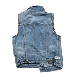 Madewell Women's XS Blue Denim Jean Vest Cropped Casual Sleeveless thumbnail 2