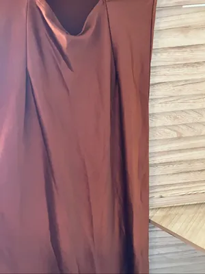 Women's Rust Satin V-Neck Evening Dress Medium NWT thumbnail 15