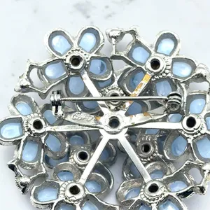 Coro Blue Flower Brooch thumbnail 4