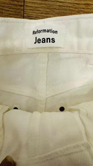Reformation White Distressed Wash Vintage Jeans thumbnail 6