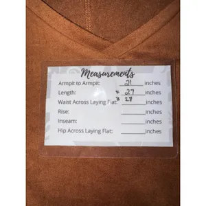 Another Love Womens V-Neck Faux Suede Pocket T-Shirt‎ Cognac Brown VCKN1000S2TBC thumbnail 4