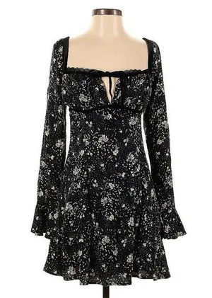 Free People Long Sleeve Floral Dress thumbnail 1