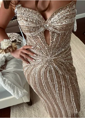 Amarra Prom Dress Gold Size 4 thumbnail 12
