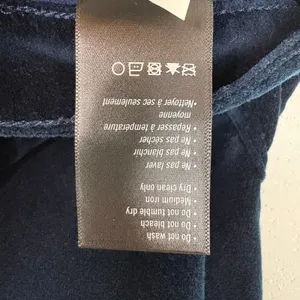 Paige High Rise Bootcut Pants Zip Fly & Button Closure Deep Navy Velvet Size 27 thumbnail 5