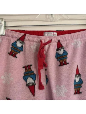 🇺🇸Lounge affair pink gnome and snowflake soft fleece like pajama SET thumbnail 9