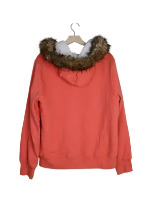Green Tea Women's L Fur Trimmed Hooded Zip Front Jacket thumbnail 2