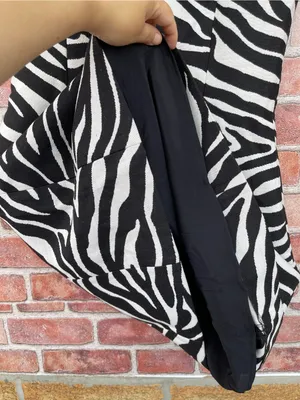 NWT Designer Michael Kors Zebra Wool Dress 8 Mob Wife Chic thumbnail 13