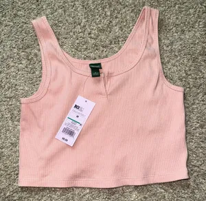Wild Fable Light Pink Cropped Tank thumbnail 1