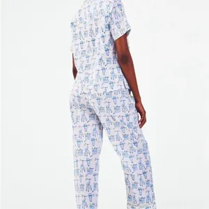 NEW NWOT Roller Rabbit Sleepy Sloth Liza Lounge Set Pants & Top Pajamas Size nXS thumbnail 2