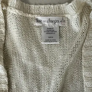 Love on a Hanger Open Cardigan Ivory Neon Women's Size Medium thumbnail 4