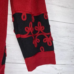 Vintage Dress Barn sweater red/black womens size 1X embroidered thumbnail 3