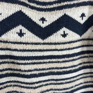 Ralph Lauren Wool Blend Fair Isle Navy & Cream Knit Sweater Size‎ XL thumbnail 3