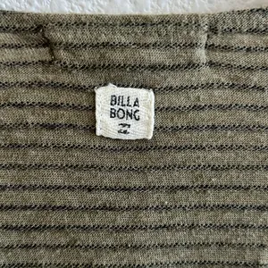 Billabong Faux Wrap Romper Green Stripe Tie Waist Boho Long Sleeve Tie Medium thumbnail 6