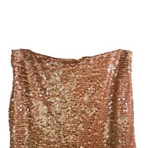 RACHEL ZOE Stretch‎ Sequin Mini Skirt in Rose Gold, Large thumbnail 4