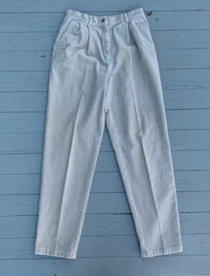 Vintage Y2K Beige Cream Corduroy LL Bean High Waisted Pants thumbnail 4