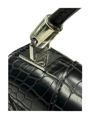 Aldo 𓆈 Vegan Croc Embossed Convertible Crossbody Top Handle Mini Bag 𓆈 Black 𓆈 thumbnail 9