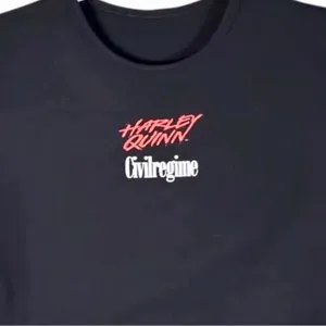 Civil Regime x Harley Quinn "Harlequin" Checkered Long Sleeve Crop Top NEW Small thumbnail 5