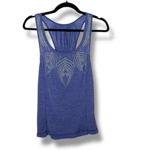 Lululemon Silver Reflective Racerback Tank Top Purple Size 4 thumbnail 2