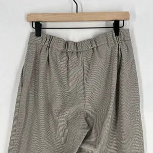 Aritzia Babaton Womens Size 6 Brown Plaid‎ Houndstooth Conan Pants Cropped Elastic Waist thumbnail 7